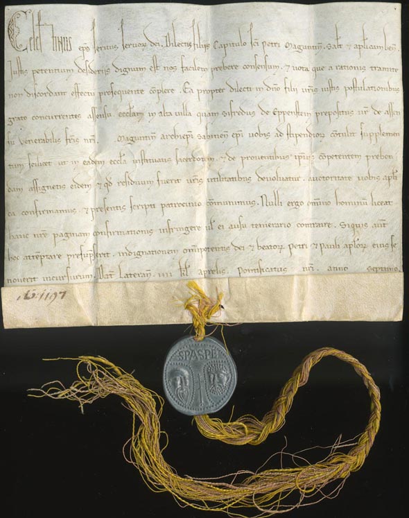 Papal bull of Pope Celestine