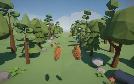 screenshot of the player's virtual hands which are baseball mitts and the ball in the park.