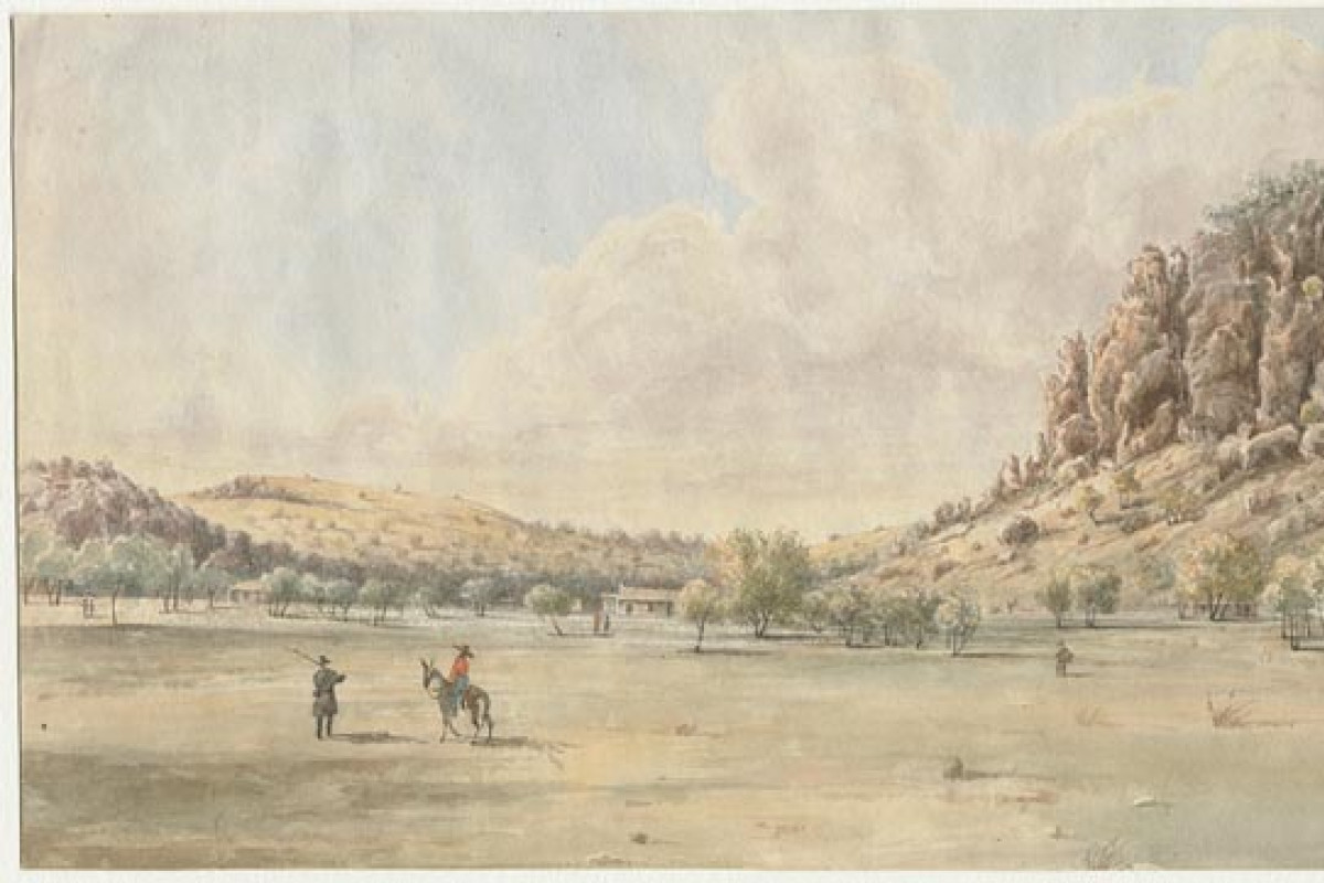 Fort Davis Scene (watercolor)