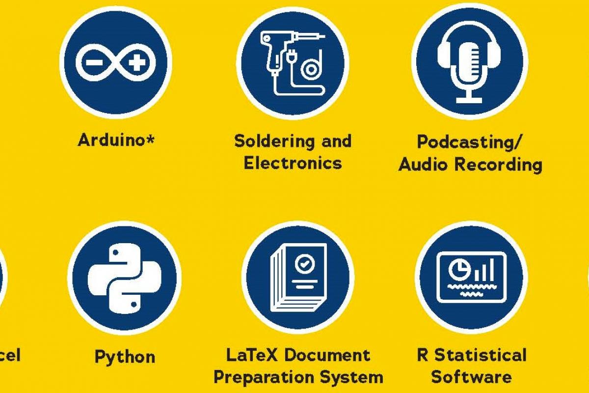 Icons of programs offered by TinkerSpace