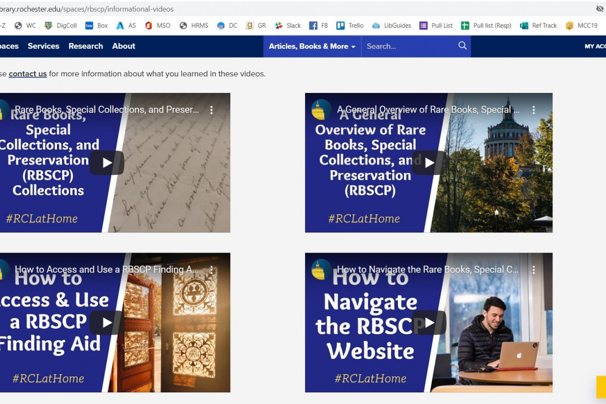 screenshot of RBSCP How to videos 
