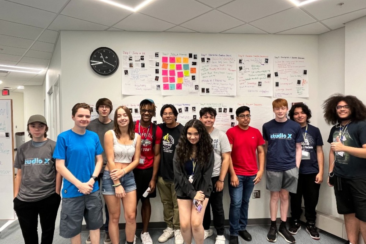group shot of students in pre-college program.