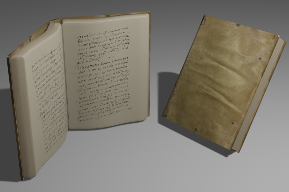 3D modeled manuscript.
