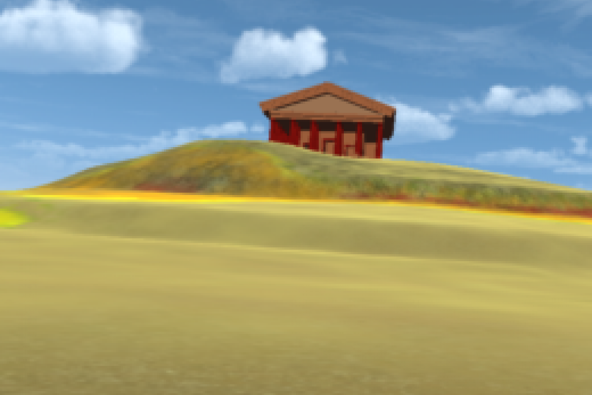 screenshot of the reconstruction of the Temple of Jupiter