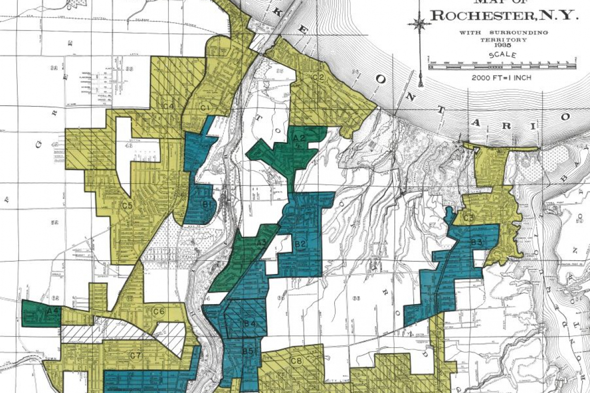 Map of Rochester NY from 1935