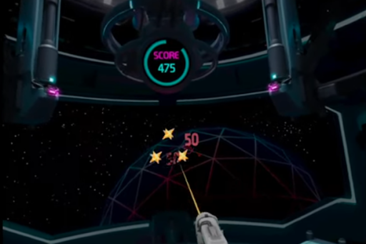 screenshot from shooting VR game.