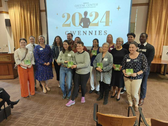 Gwenny recipients proudly posing for a group photo.
