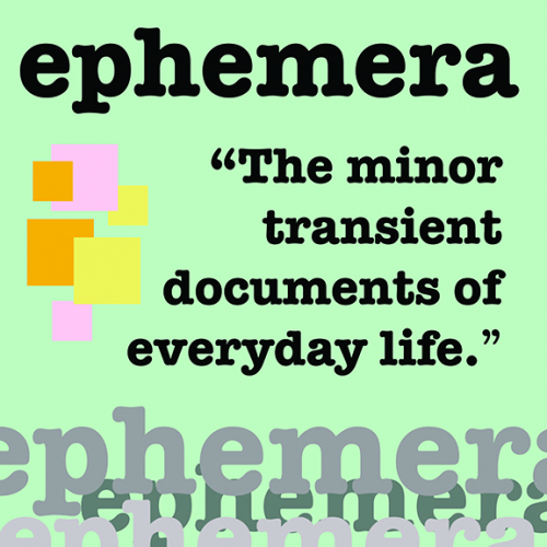 image of RBSCP ephemera exhibit title