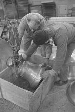 unpacking the new carillon bells