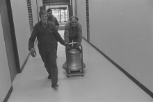 Moving the new carillon bells