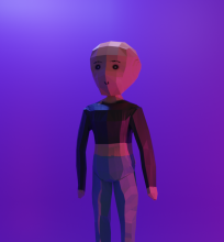 3D modeled woman. 