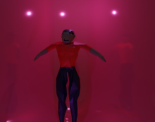 3D modeled man.