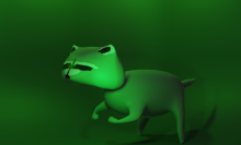 3D modeled raccoon. 