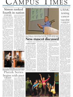 Display of an article from the Campus Times
