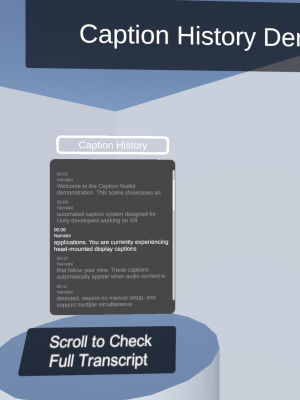 screenshot of caption system.