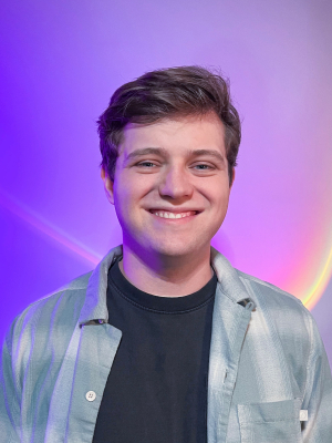 Miles smiling for camera