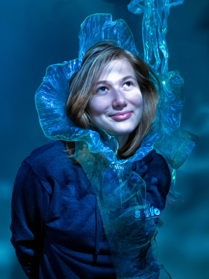 Jelena smiling at camera