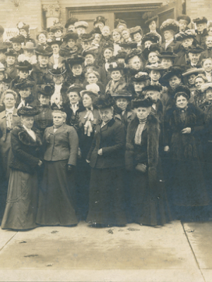 Historical photo of a group of women